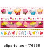 Poster, Art Print Of Digital Collage Of Birthday Borders