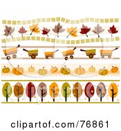 Poster, Art Print Of Digital Collage Of Autumn Borders