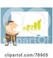 Poster, Art Print Of Successful Businessman Giving A Presentation On The Increasing Growth Of A Company