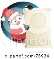 Poster, Art Print Of St Nick Presenting A Scrolled Naughty Or Nice List