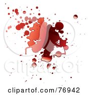 Royalty Free RF Clipart Illustration Of A Puddle Of Messy Blood On White by michaeltravers