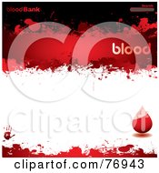 Poster, Art Print Of Blood Bank Website Template With A Droplet And Search Box