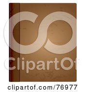 Royalty Free RF Clipart Illustration Of A Brown Leather Bound Book