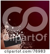 Royalty Free RF Clipart Illustration Of A Text Box And Grungy Splatter On Red