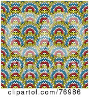 Royalty Free RF Clipart Illustration Of A Seamless Background Of Colorful Artex Bursts