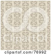 Poster, Art Print Of Seamless Background Of Beige Circular Patterned Wallpaper