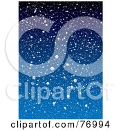 Poster, Art Print Of Blue Snowy Background