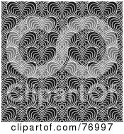 Royalty Free RF Clipart Illustration Of A Seamless Background Of Black And White Artex Pattern