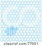 Poster, Art Print Of Blue And White Snowflake Background