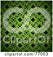 Poster, Art Print Of Seamless Background Of Green Links Over Black