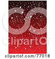 Poster, Art Print Of Red Snowy Background