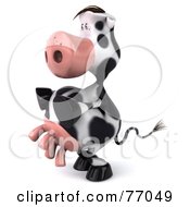 Royalty Free RF Clipart Illustration Of A 3d Horton The Cow Facing Left