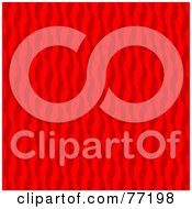Royalty Free RF Clipart Illustration Of A Seamless Background Of Red Geometric Wavy Vertical Lines