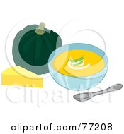 Poster, Art Print Of Bowl Of Creamy Cheese And Squash Soup
