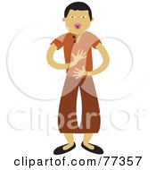 Royalty Free RF Clipart Illustration Of A Stressed Out Asian Boy Breathing by Prawny