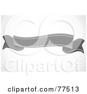 Royalty Free RF Clipart Illustration Of A Wavy Gray Banner