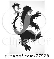 Poster, Art Print Of Silhouetted Standing Black Beast