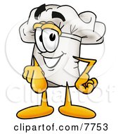 Chefs Hat Mascot Cartoon Character Pointing At The Viewer