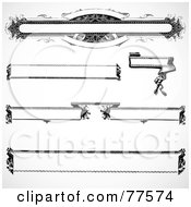 Royalty Free RF Clipart Illustration Of A Digital Collage Of Long Banner Headers by BestVector