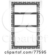Royalty Free RF Clipart Illustration Of A Frame Design Element Black And White