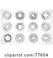Royalty Free RF Clipart Illustration Of A Digital Collage Of Floral Circle Medallions