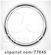 Royalty Free RF Clipart Illustration Of A Black And White Sun Burst Circle