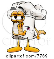 Chefs Hat Mascot Cartoon Character Whispering And Gossiping