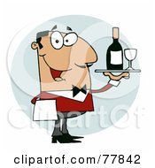 Poster, Art Print Of Hispanic Male Waiter Serving Wine