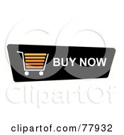 Poster, Art Print Of Black Buy Now Shopping Cart Button On White