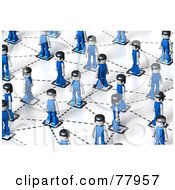 Poster, Art Print Of 3d Network Of Toy People