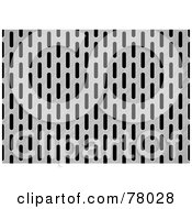 Royalty Free RF Clipart Illustration Of A Brushed Silver Metal Grate Background by michaeltravers