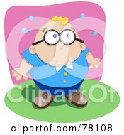 Royalty Free RF Clipart Illustration Of A Sweaty And Nervous Accused Blond Man Looking Up by Qiun