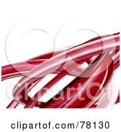 Poster, Art Print Of Red Motion Abstract Background On White