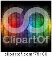 Grungy Vertical Rainbow Stripe Background
