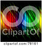 Poster, Art Print Of Vertically Lined Rainbow Stripe Background With Grungy Light Alterations