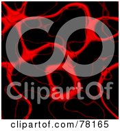 Poster, Art Print Of Seamless Background Of Red Blood Veins And Arteries On Black