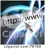 Royalty Free RF Clipart Illustration Of A Cursor And URL Bar Over A Fractal by Arena Creative