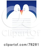 Poster, Art Print Of Penguin Couple Greeting Card With Text Lines
