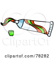 Royalty Free RF Clipart Illustration Of A Tube Of Colorful Toothpaste