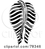 Royalty Free RF Clipart Illustration Of A Zebra Spine And Stripe Design