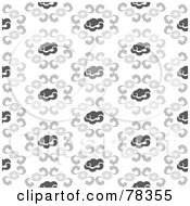 Poster, Art Print Of Seamless Gray And White Cloud Pattern Background