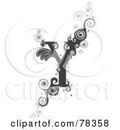Royalty Free RF Clipart Illustration Of A Vine Alphabet Letter Y