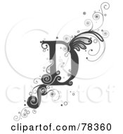 Royalty Free RF Clipart Illustration Of A Vine Alphabet Letter D