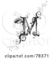 Royalty Free RF Clipart Illustration Of A Vine Alphabet Letter M