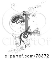 Royalty Free RF Clipart Illustration Of A Vine Alphabet Letter L