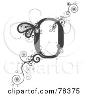 Royalty Free RF Clipart Illustration Of A Vine Alphabet Letter O by BNP Design Studio