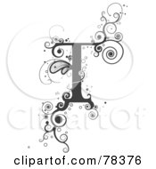 Royalty Free RF Clipart Illustration Of A Vine Alphabet Letter T by BNP Design Studio