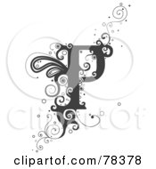 Royalty Free RF Clipart Illustration Of A Vine Alphabet Letter P