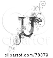 Royalty Free RF Clipart Illustration Of A Vine Alphabet Letter U