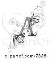 Royalty Free RF Clipart Illustration Of A Vine Alphabet Letter A by BNP Design Studio